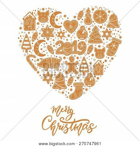 Christmas Gingerbread Cookies Card Merry Christmas