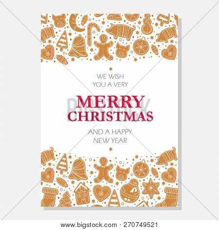 Christmas Gingerbread Cookies Card Merry Christmas