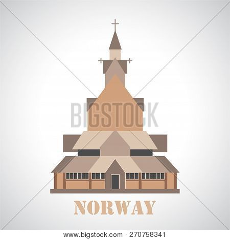 Stave Church In Borgund Icon