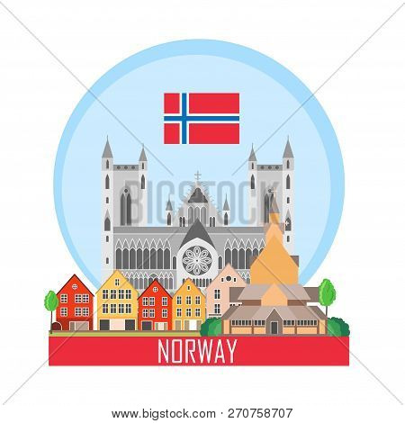 Norway Background With National Attractions