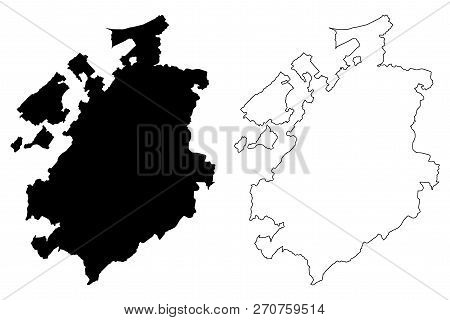 Fribourg (cantons Of Switzerland, Swiss Cantons, Swiss Confederation) Map Vector Illustration, Scrib