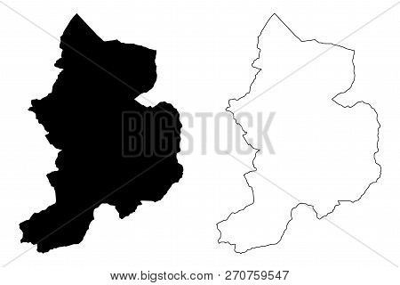 Glarus (cantons Of Switzerland, Swiss Cantons, Swiss Confederation) Map Vector Illustration, Scribbl