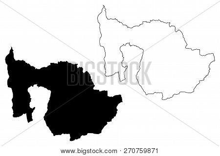 Zug (cantons Of Switzerland, Swiss Cantons, Swiss Confederation) Map Vector Illustration, Scribble S