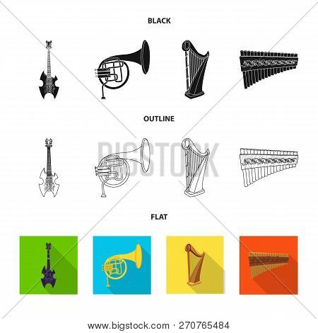 Vector Illustration Of Music And Tune Logo. Set Of Music And Tool Stock Vector Illustration.