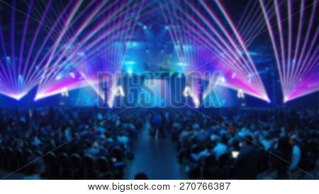 Abstract Blurred Event With People For Background