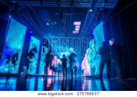 Abstract Blurred Event With People For Background