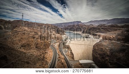 Wandering Around Hoover Dam On Lake Mead In Nevada And Arizona