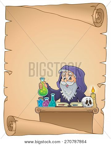 Alchemist Topic Parchment 1 - Eps10 Vector Picture Illustration.