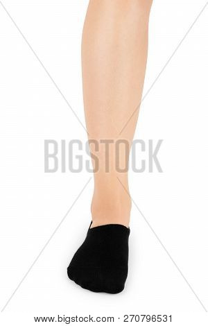 Adult, Attractive, Backggray Socks On A White Background