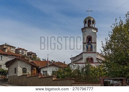 Devin, Bulgaria - October 13, 2018: Orthodox Church Of St. John Of Rila In Town Of Devin, Smolyan Re