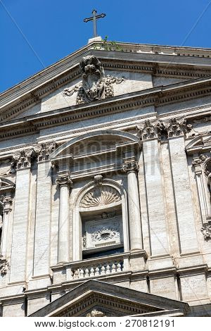 Rome, Italy - June 22, 2017: Amazing View Of Church Of Santa Susanna At The Baths Of Diocletian In R