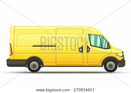 Illustration Of Realistic Van On A White Background.