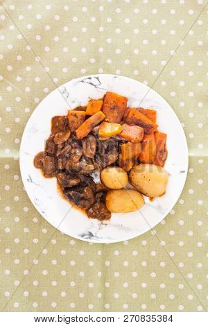Homemade Beef cheek with wine sauce