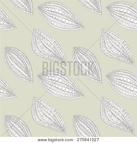 Floral Seamless Pattern Hand Drawn Design Element Stock Vector Illustration For Web, For Print, For 