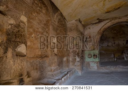 Interior Of The Temple. Inside Of Church Of St. John The Baptist, Cavusin Village, Cappadocia, Nevse