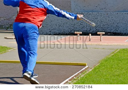 Gorodki - A Russian Folk Sports Game. In This Game You Need Specific Distances To Smash Figures Made