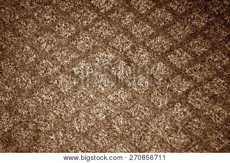 Brown Color Textile Carpwt Patttern. Abstract Background And Texture For Design.