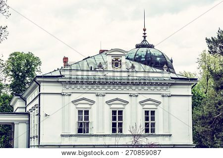 Festetics Palace, Keszthely, Hungary. Detailed Photo. Travel Destination. Blue Photo Filter.