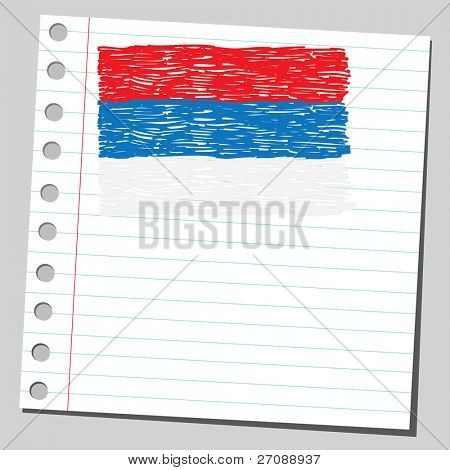 Scribble serbiske flag