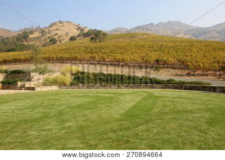 View Of Shaffer Winery In Napa Valley, Ca