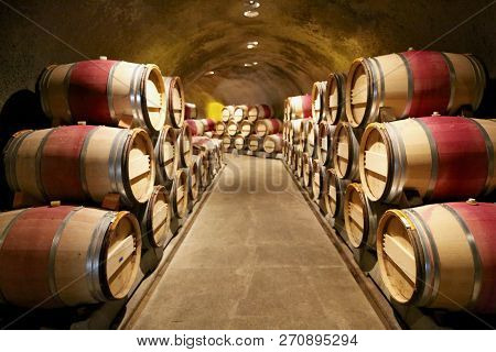Under Ground Wine Cellar At Far Niente Winery