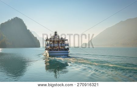 Tourist Ferry On Brienz Lake, Switzerland