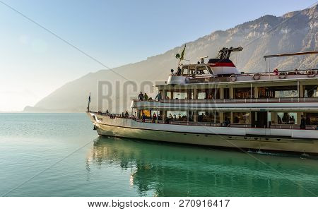 Tourist Ferry On Brienz Lake, Switzerland