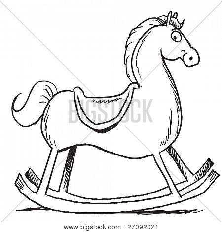 Cartoon rocking horse