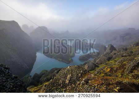 Storurd - Mountain Area With A Beautiful Lake In Iceland