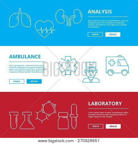 Medical Web Banners Vector Photo Free Trial Bigstock