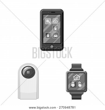 Vector Design Of Office And House Symbol. Set Of Office And System Stock Vector Illustration.