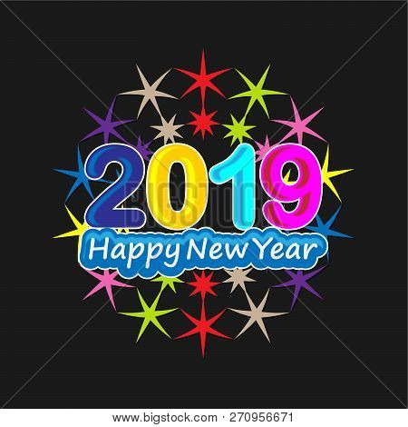 2019 On White Background, New Year 2019, 3d Illustration, Happy New Year 2019, Red 3d Numbers, New Y