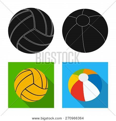 Vector Illustration Of Sport And Ball Symbol. Collection Of Sport And Athletic Vector Icon For Stock