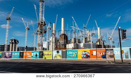 London, Uk - 31 October 2018: A View Of The Extensive Redevelopment Work Being Carried Out To The Ic