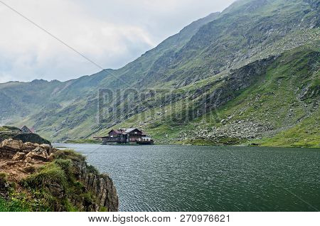 The Glacier Lake Called Balea (balea Lac) On The Transfagarasan Road From Fagaras Mountains