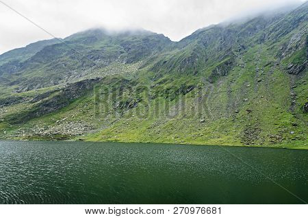 The Glacier Lake Called Balea (balea Lac) On The Transfagarasan Road From Fagaras Mountains