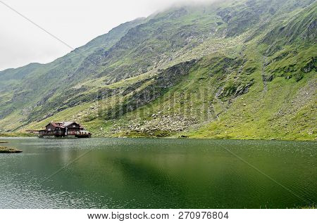 The Glacier Lake Called Balea (balea Lac) On The Transfagarasan Road From Fagaras Mountains