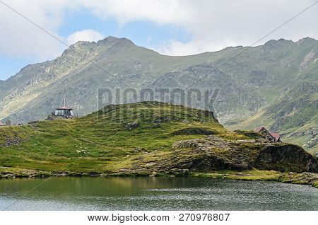 The Glacier Lake Called Balea (balea Lac) On The Transfagarasan Road From Fagaras Mountains