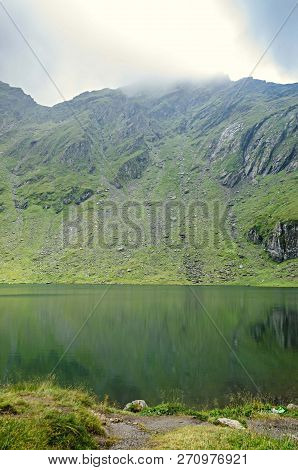 The Glacier Lake Called Balea (balea Lac) On The Transfagarasan Road From Fagaras Mountains