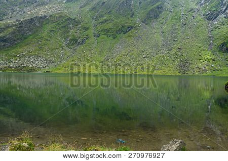 The Glacier Lake Called Balea (balea Lac) On The Transfagarasan Road From Fagaras Mountains