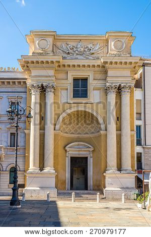 View At The Church Of San Pietro Apostolo In Parma - Italy