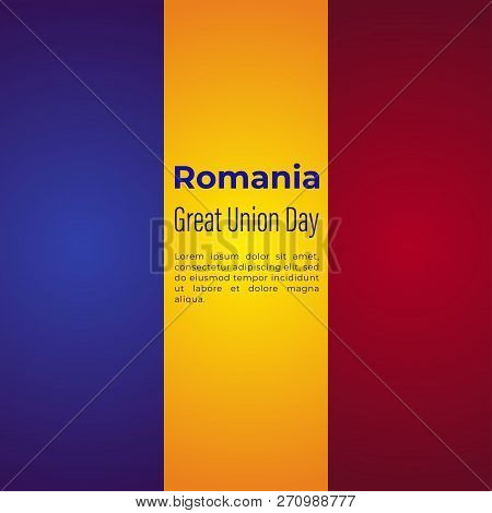 Romania Great Union Day Vector Template Design Illustration