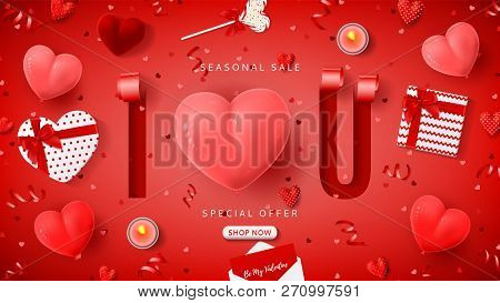Happy Valentine's Day Sale Background
