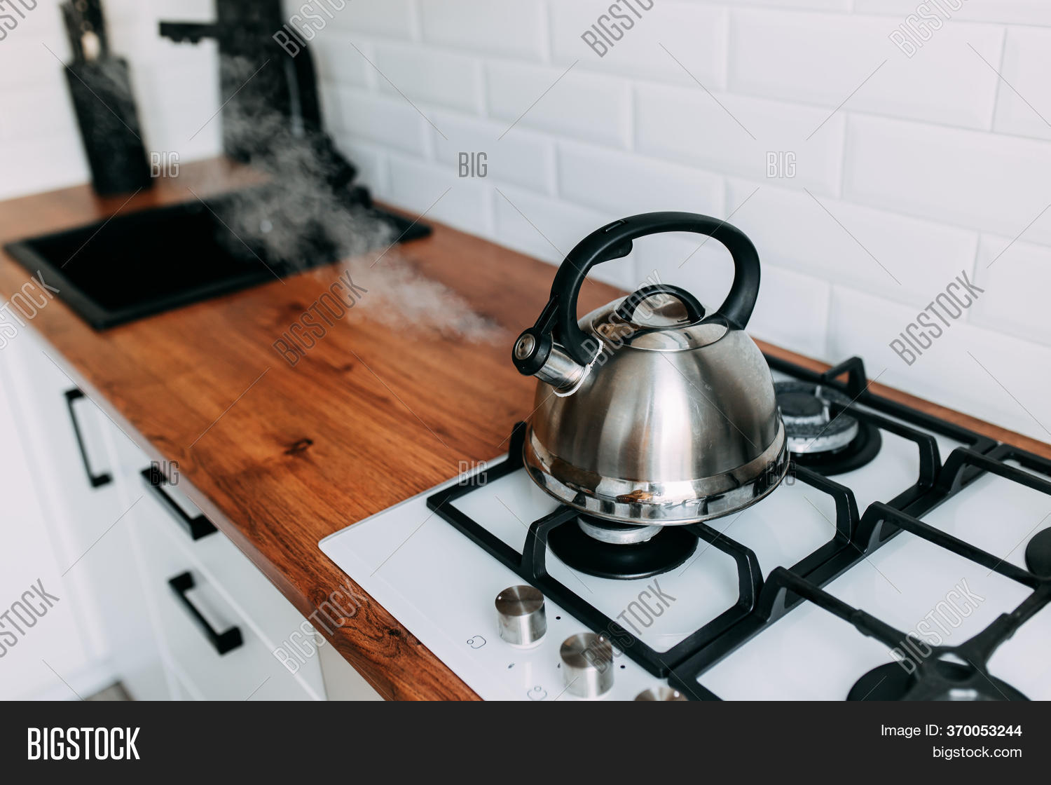 Kettle Boils, Steam Image & Photo (Free Trial) Bigstock