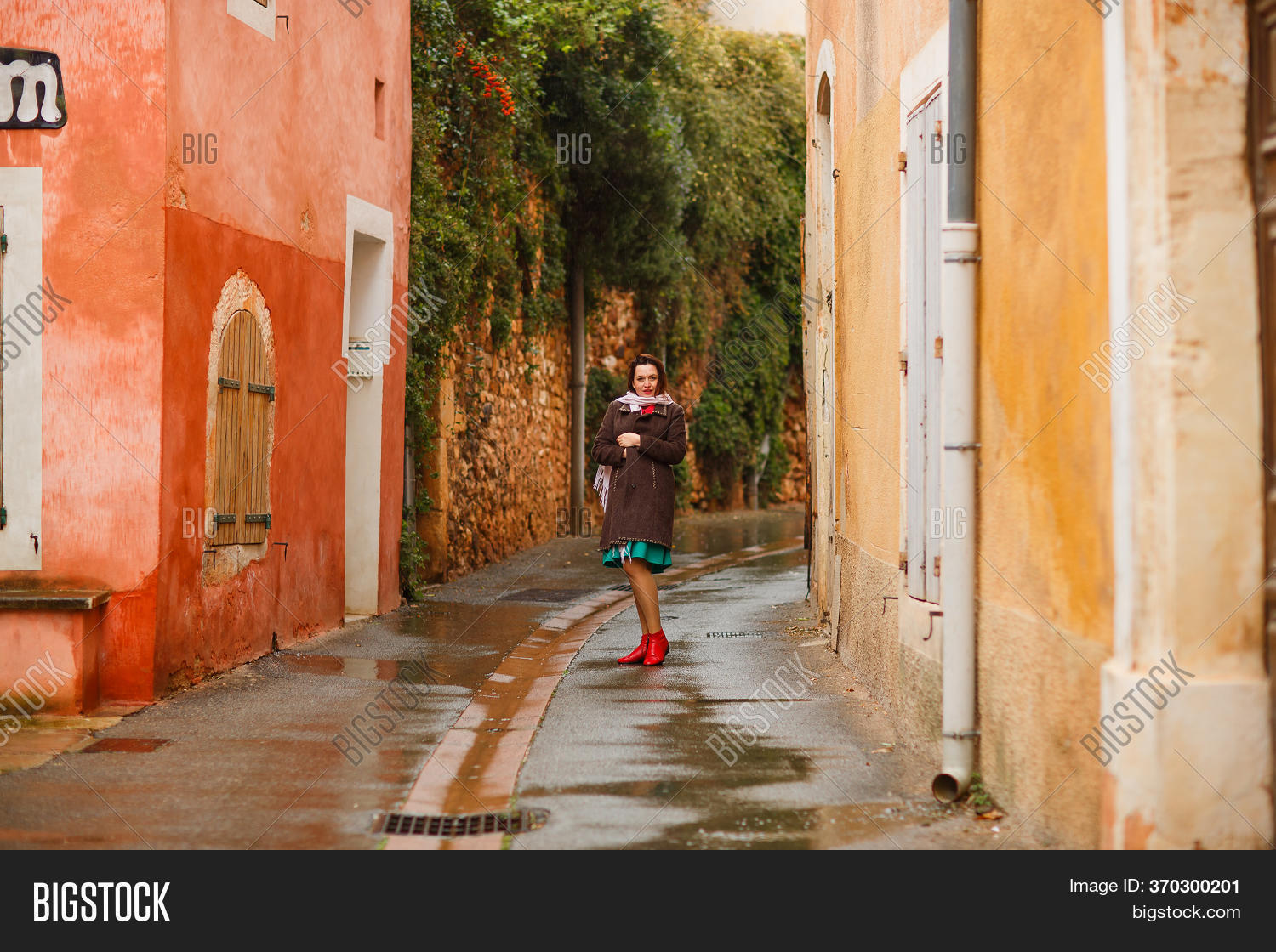 Girl Walks Rain On Image & Photo (Free Trial) | Bigstock