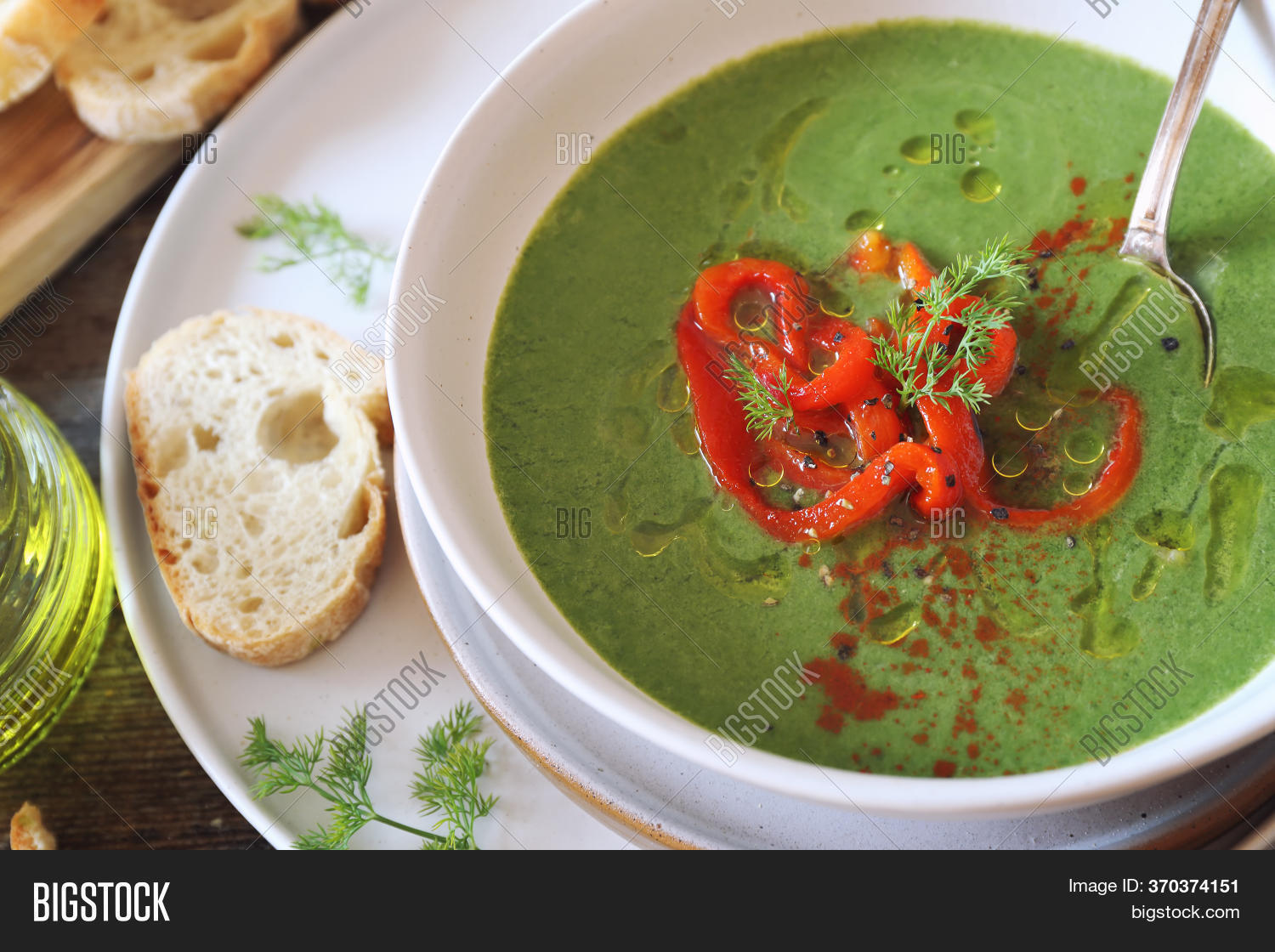 Green Pea Soup Spinach Image & Photo (Free Trial) Bigstock