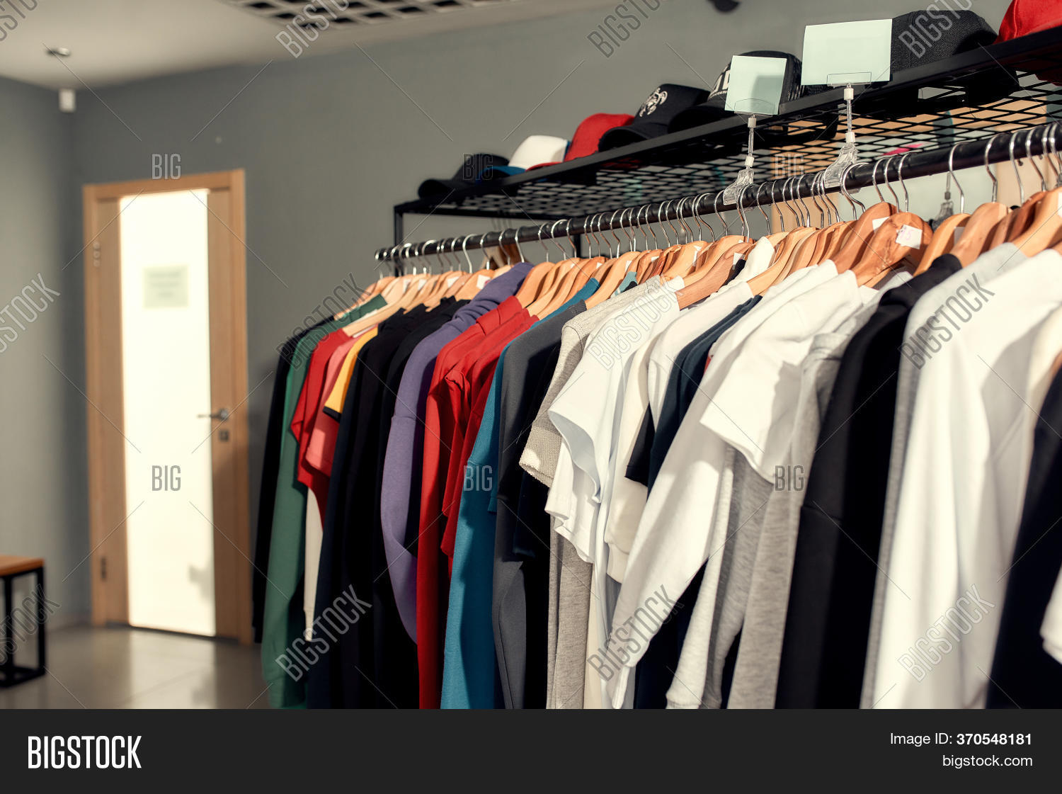 Close Clothes Rack Image Photo Free Trial Bigstock