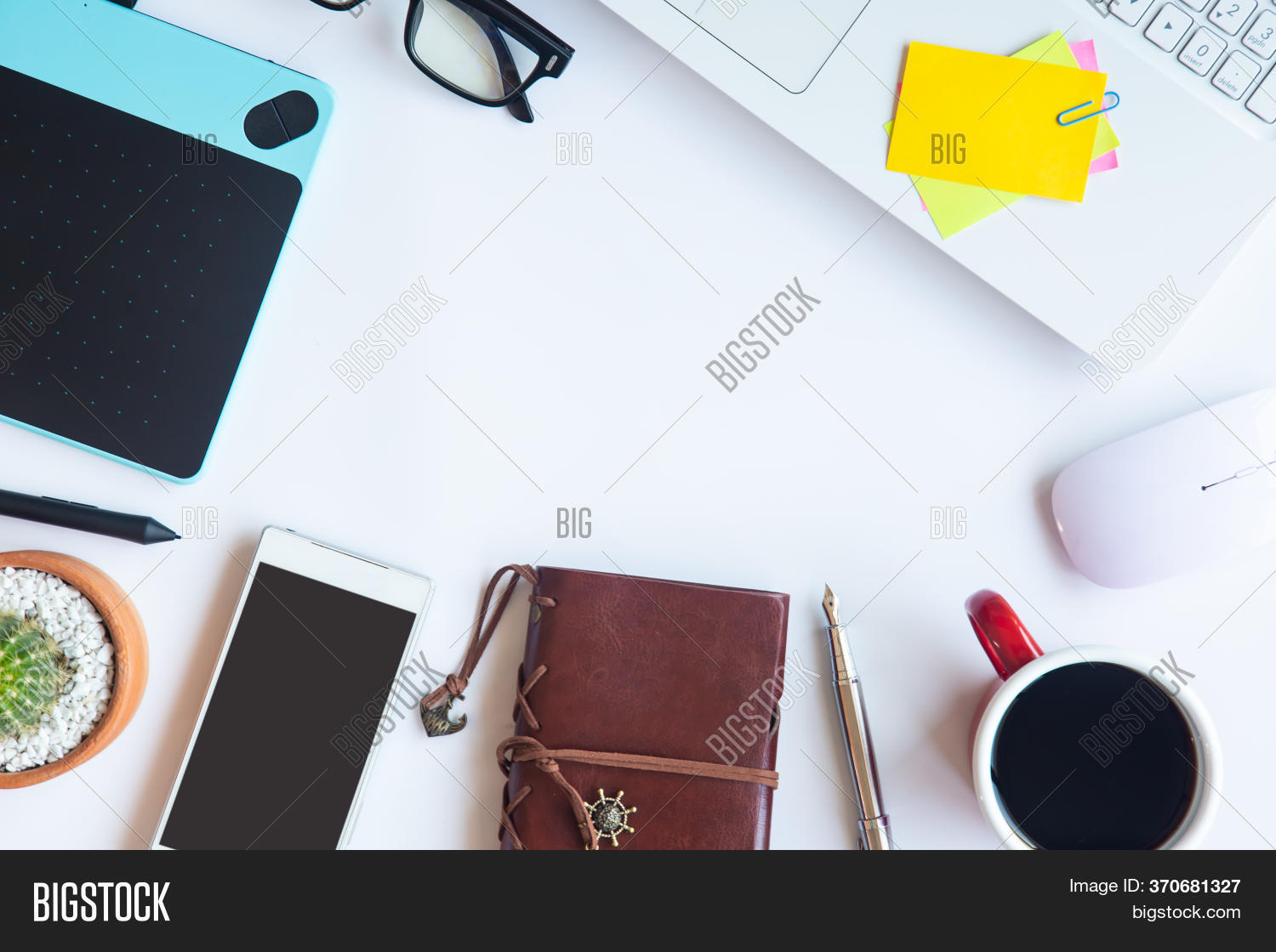 Top View Desk Office Image & Photo (Free Trial) Bigstock