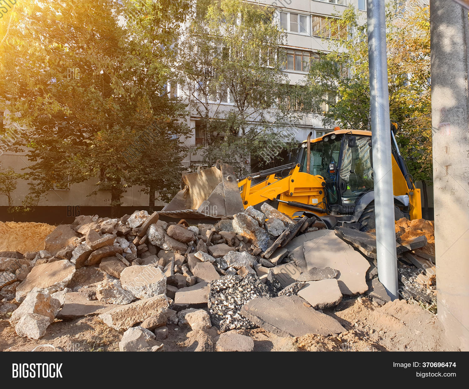 Yellow Bulldozer Rakes Image & Photo (Free Trial) Bigstock