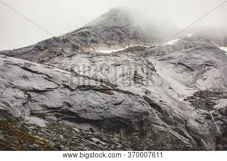 Norwegian Mountain Landscape During Hiking To Halls Fortopp Peak, With A View On Stetind, Northern N